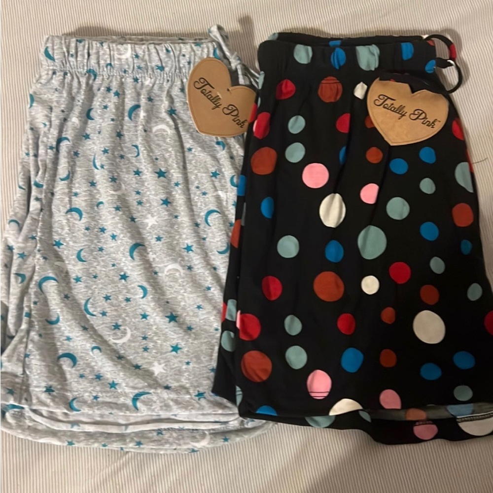 Totally Pink, set of 2 lounge shorts, sleep shorts, size XL, NWT